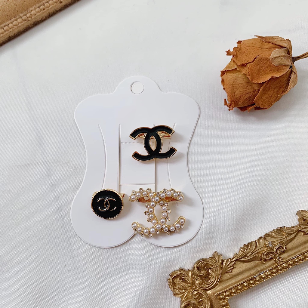 Set tag cài áo đính đá lấp lánh, siêu xinh phong cách thời trang thanh lịch.