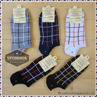 Set 5 đôi Tất vớ nam họa tiết sọc caro thấp cổ