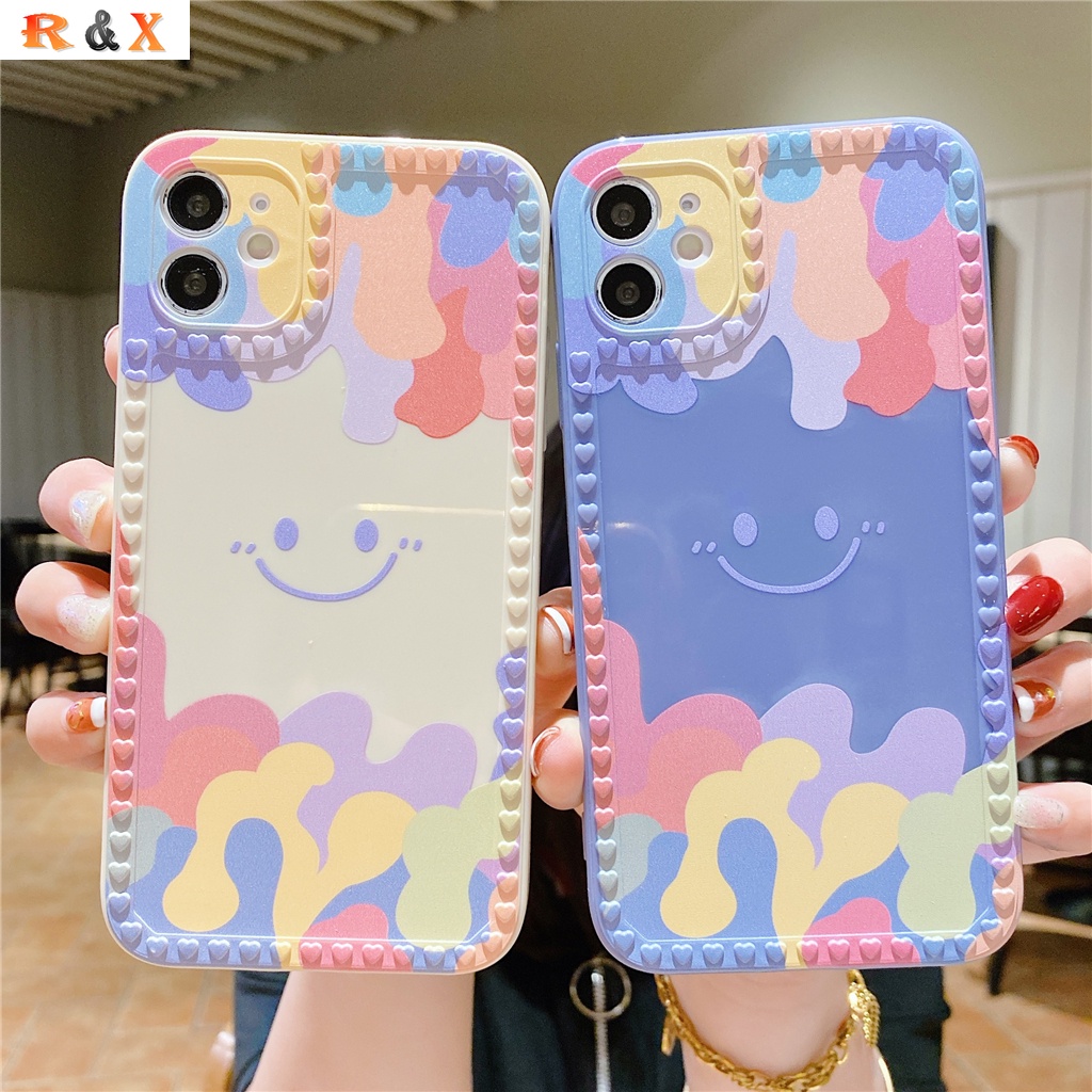 Ốp điện thoại TPU silicon mềm hình mặt cười cho Iphone 13 Pro Max Iphone11 Iphone6 6s 7plus 8 Plus Iphonex Xr Xs X