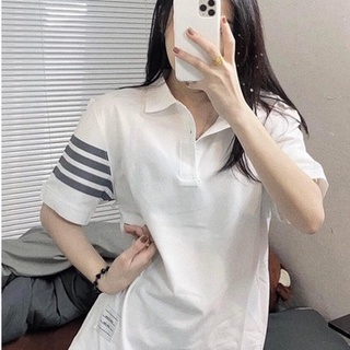 Áo Polo Thomer họa tiết 4 vạch phản quang cánh tay