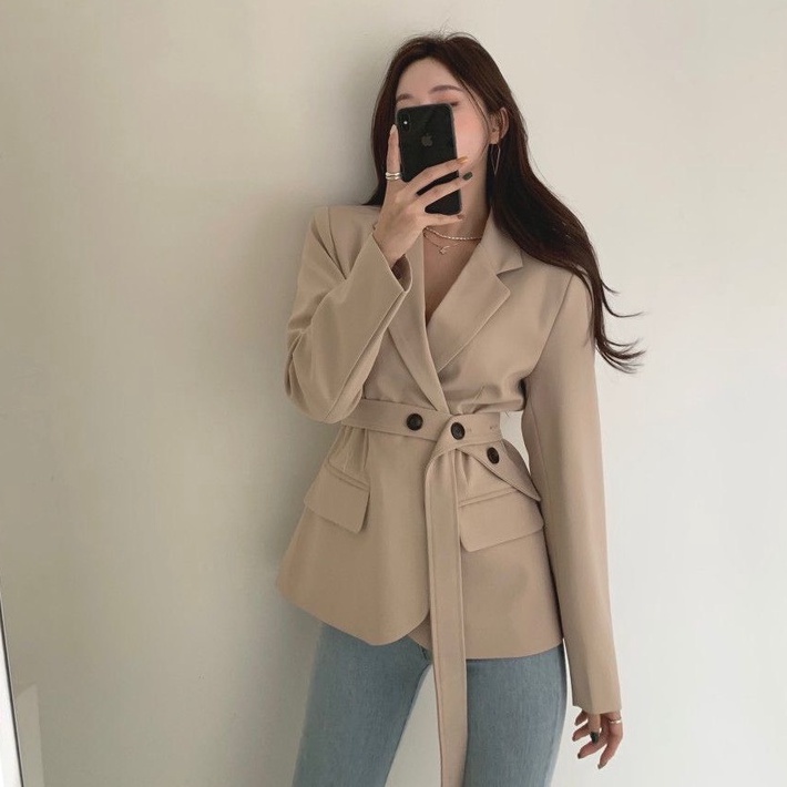 Áo Khoác Blazer Nữ TaoBao, Áo Vest Nữ Blazer Dáng Dài Form Thụng Khoác Ngoài Phong Cách Hàn Quốc