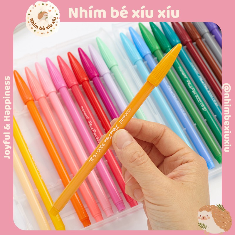 Bút Monami plus Pen 3000 - Bút viết thanh đậm ngòi 0.3mm - 36 màu VT321