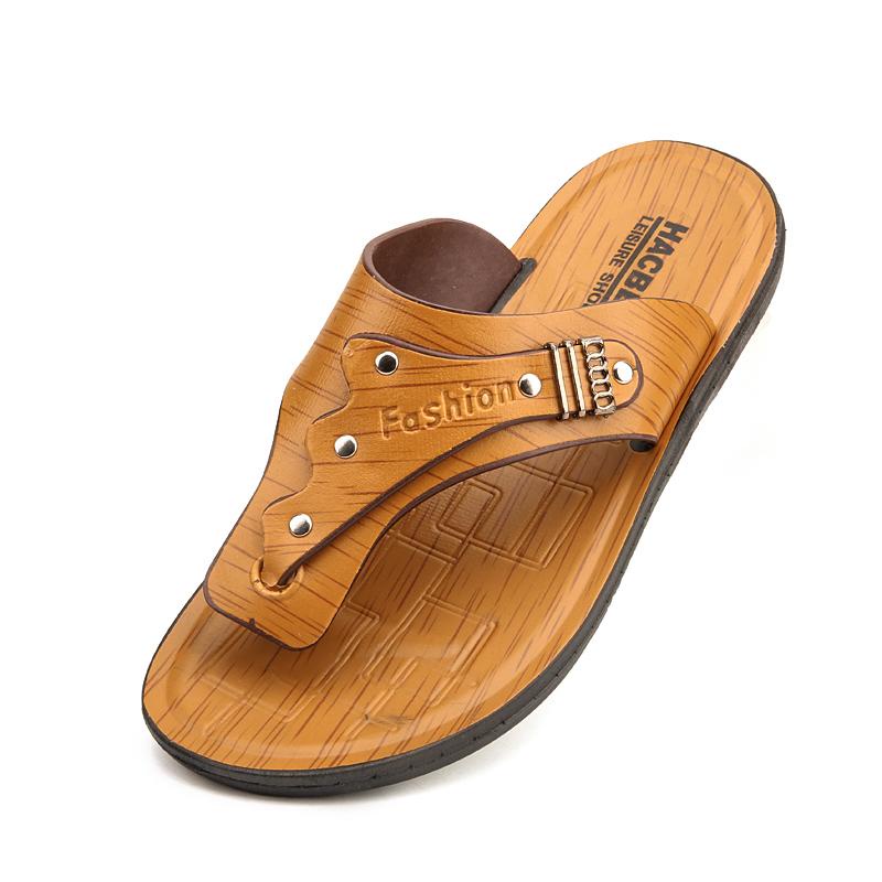 Dép da thời trang mùa hè bền bỉ cho nam size 39-44 tùy chọn màu sắc
