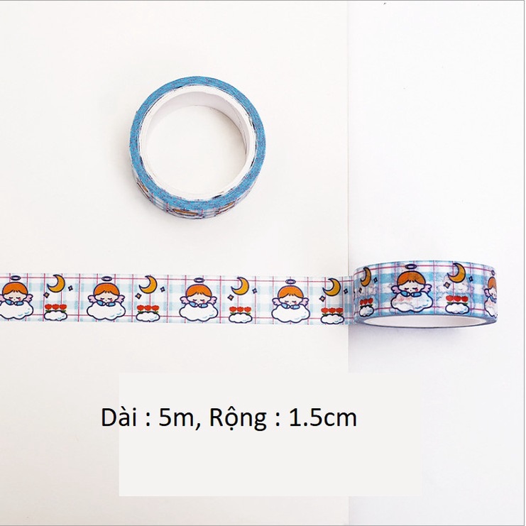 Băng dính dài 1m hình gấu thỏ ngộ nghĩnh trang trí đồ dùng cá nhân BAG U BANGDINH1