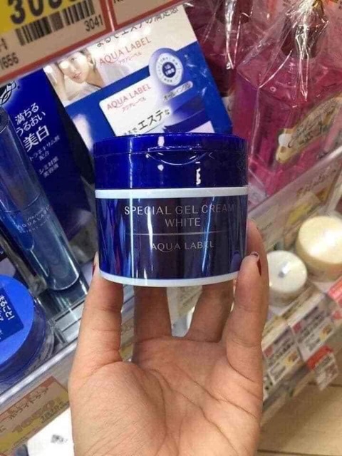 Kem dưỡng Aqualabel xanh trắng da 90g Nhật Bản