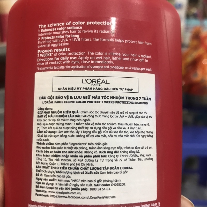 Dầu gội cho tóc nhuộm L'Oreal Paris Elseve Color Protect Protecting Shampoo 280ml