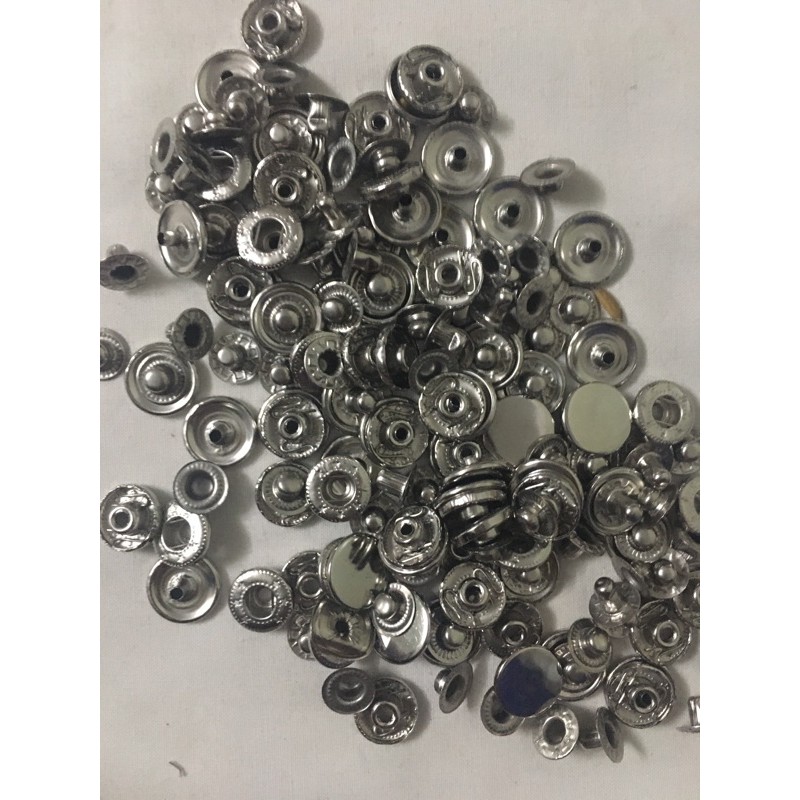 sét 40 cúc bấm inox áo da áo phao áo khoác 4 chi tiết