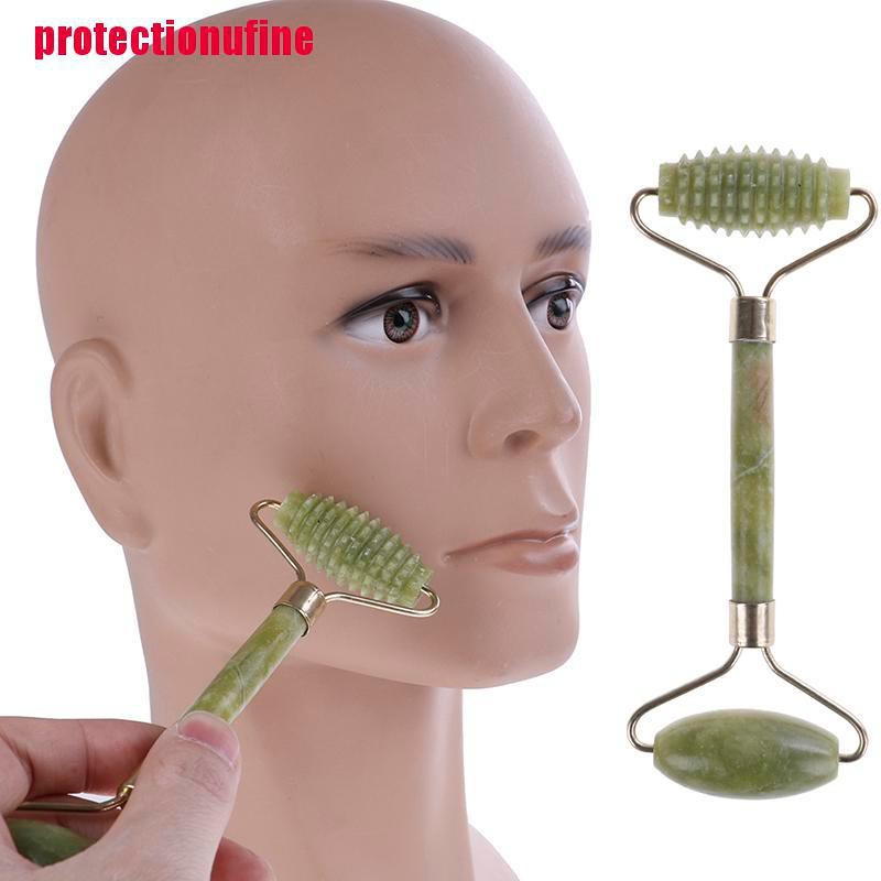 Cây Lăn Mát Xa Mặt / Cổ / Cơ Thể Bằng Đá Ngọc Bích Tự Nhiên