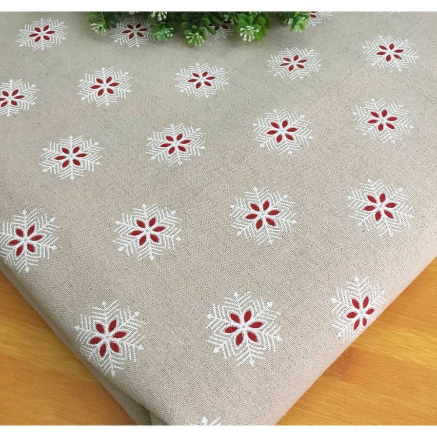 Vải Bố Vải Canvas Trang Trí Không Gian Ngôi Nhà Họa Tiết Hoa Tuyết Xinh
