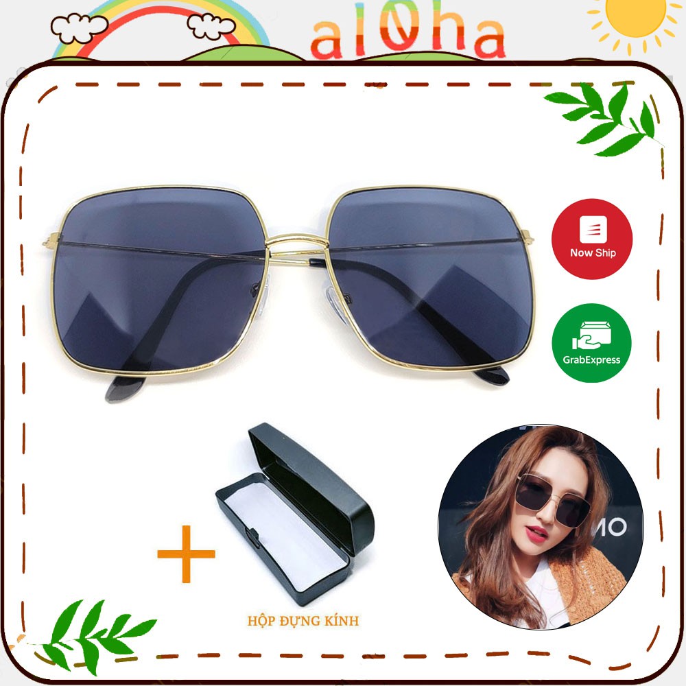 Kính mát thời trang chống nắng gọng sắt vuông K023 unisex nam nữ kính râm phong cách sang chảnh, cá tính