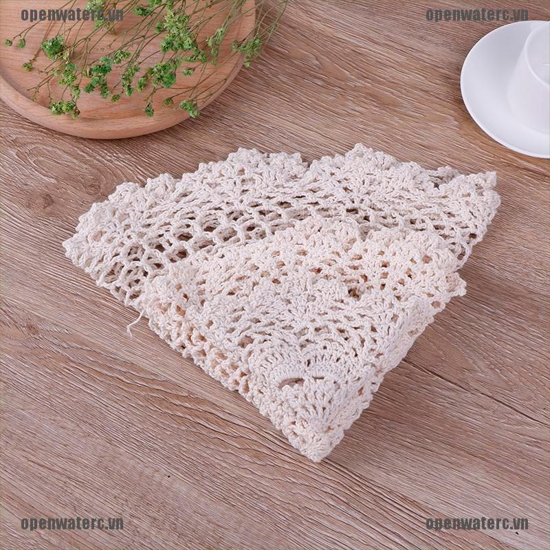 Tấm Lót Nồi / Cốc Nước Bằng Cotton Đan Tay Họa Tiết Giáng Sinh