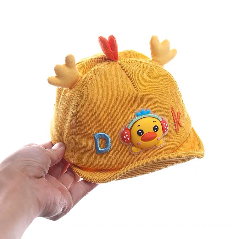 Mũ vải lưỡi trai hình vịt con nón hè chỉnh size xinh xắn bé trai/bé gái 3-18 tháng