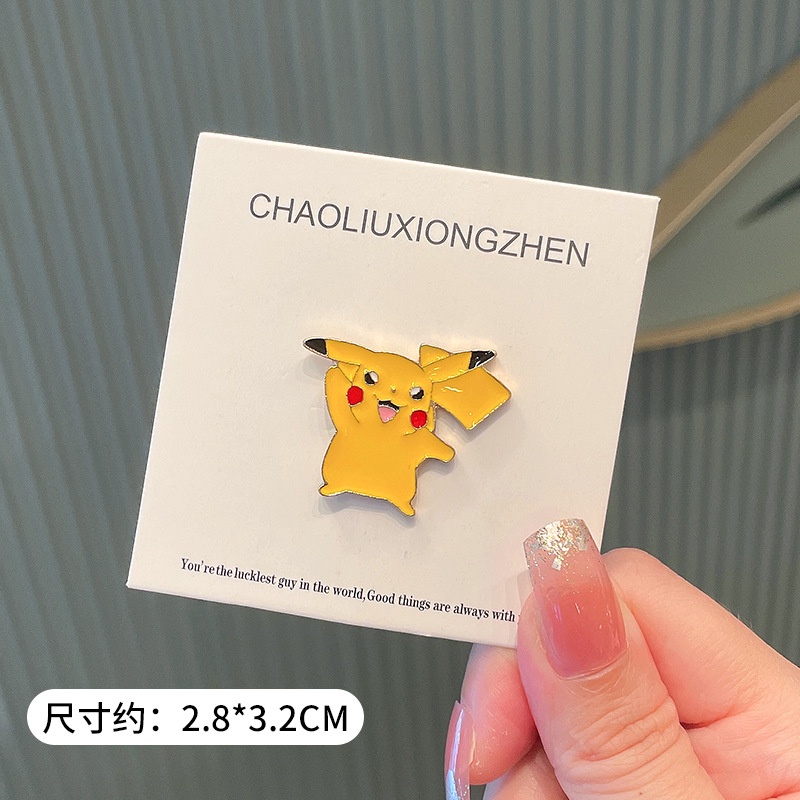 Ghim cài áo QIHE JEWELRY bằng kim loại kiểu hoạt hình dễ thương