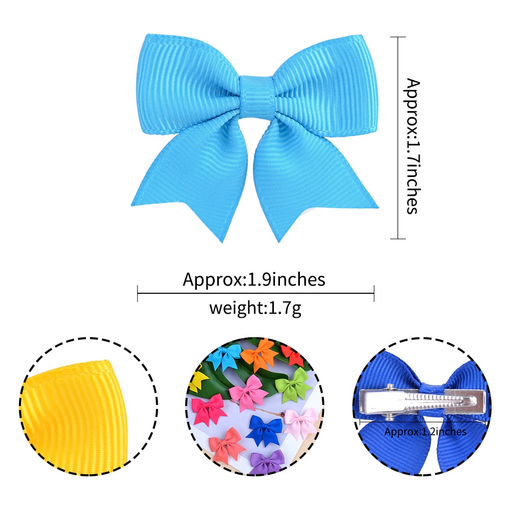Set 10 kẹp tóc Kidsbows hình nơ nhiều màu sắc cho bé gái