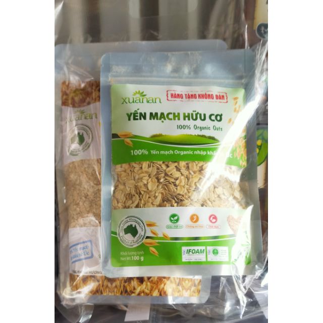 ( date 2.2021)Yến Mạch Xuân An 400g tặng kèm 1 gói hạt chia 100g.