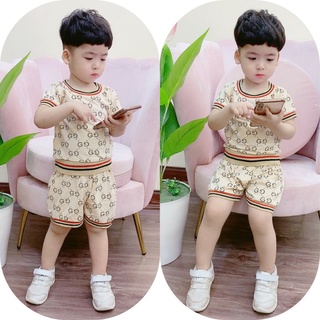 Set Bộ Bé Trai Cotton quảng châu in tràn bo dệt qc