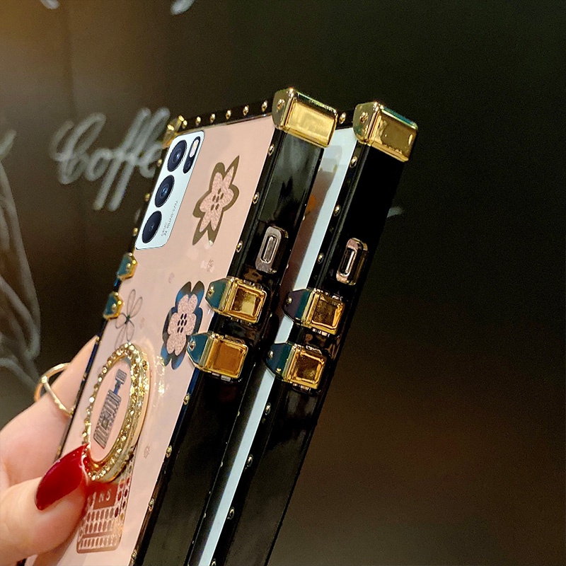 Ốp Điện Thoại Chống Sốc Có Nhẫn Đỡ Kim Cương Cho OPPO Reno8 Z 5G Reno 7 Pro Reno 7Z Reno 6 Pro 6Z 6 Pro + Reno 5 Pro