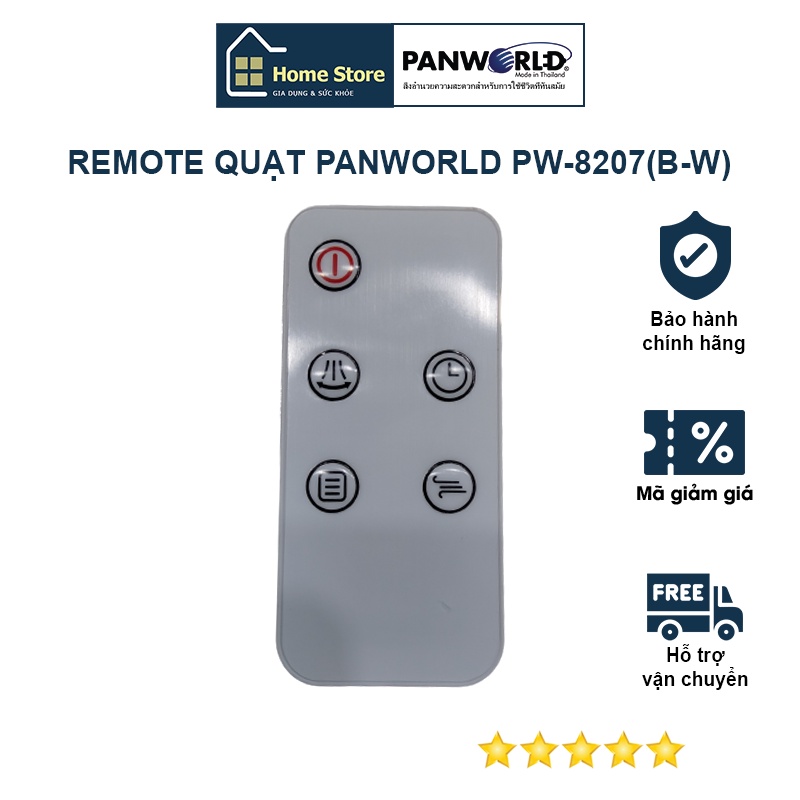 Remote quạt tháp Panworld PW-8207, PW-8105 thương hiệu Thái Lan