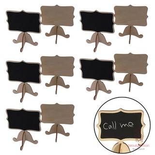 Bộ 10 Bảng Đen Nhỏ Bằng Gỗ Trang Trí Tiệc Cưới Hoặc Giáng Sinh