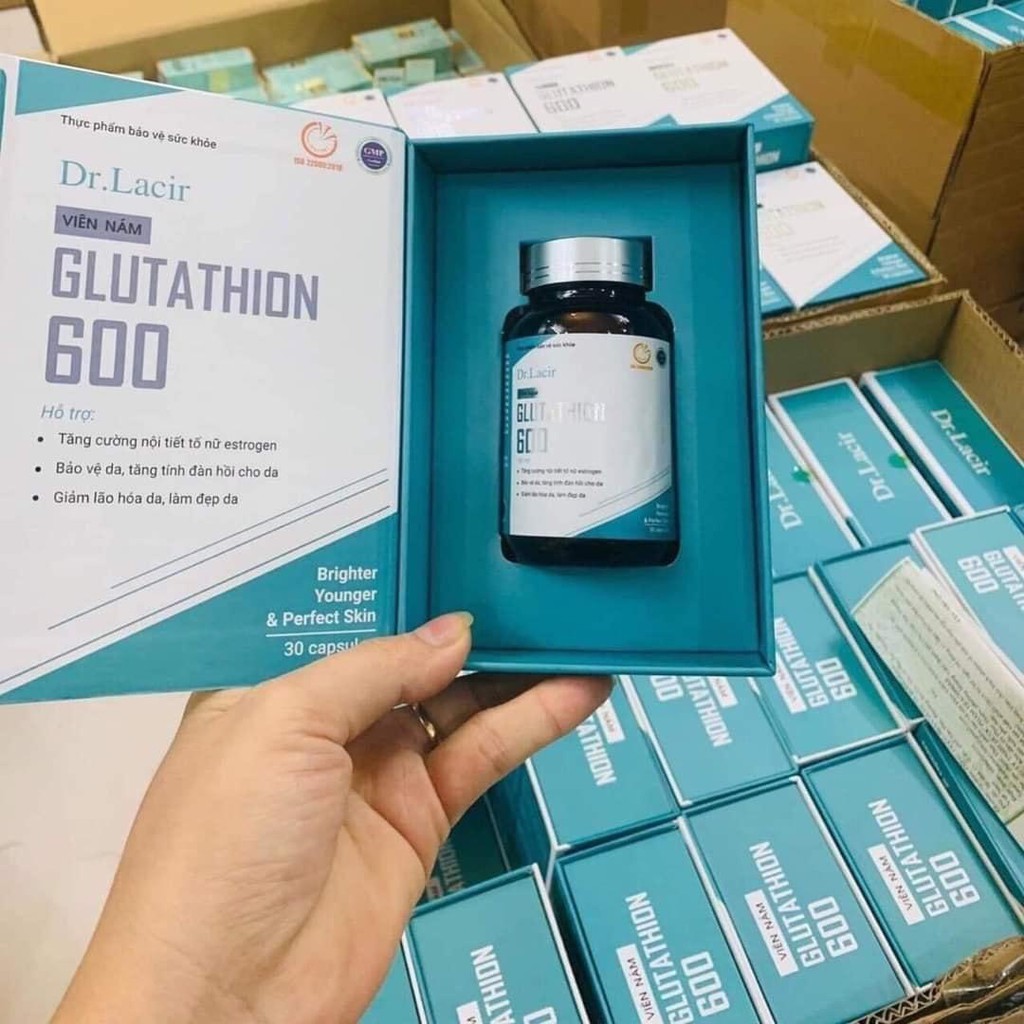 VIÊN UỐNG NÁM TRẮNG DA GLUTATHION 600 DR.LACIR (hộp 30 viên) | Thế Giới Skin Care