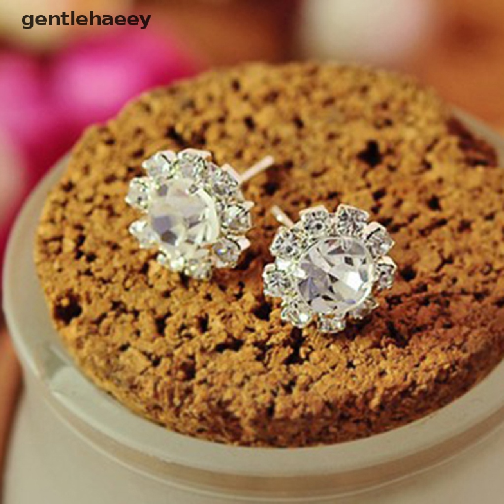 Đôi Khuyên Tai Hình Cầu Đính Đá Pha Lê Thời Trang Cho Nữ