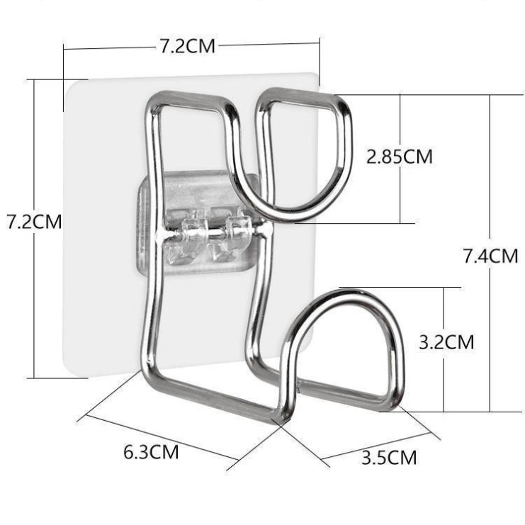 Móc Inox Dán Tường Treo Thau Chậu, Khăn, Quần Áo, Giá Gắn Tường Treo Đồ Nhà Bếp, Nhà Tắm