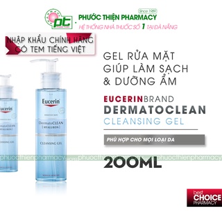 Gel Rửa Mặt Cho Da Nhạy Cảm Eucerin Dermato Clean Refreshing Cleansing Gel 200ml