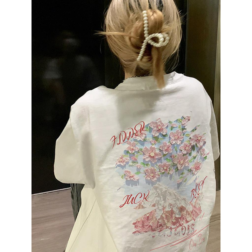 Áo Phông Unisex Flower Best Form Rộng 2 màu Trắng/ Đen