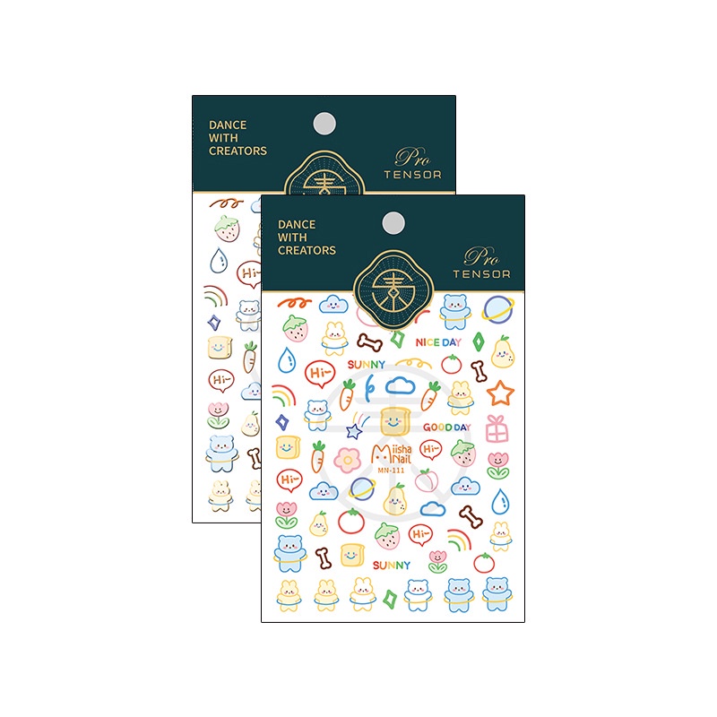 Miếng Dán Trang Trí Móng Tay Họa Tiết Dập Nổi