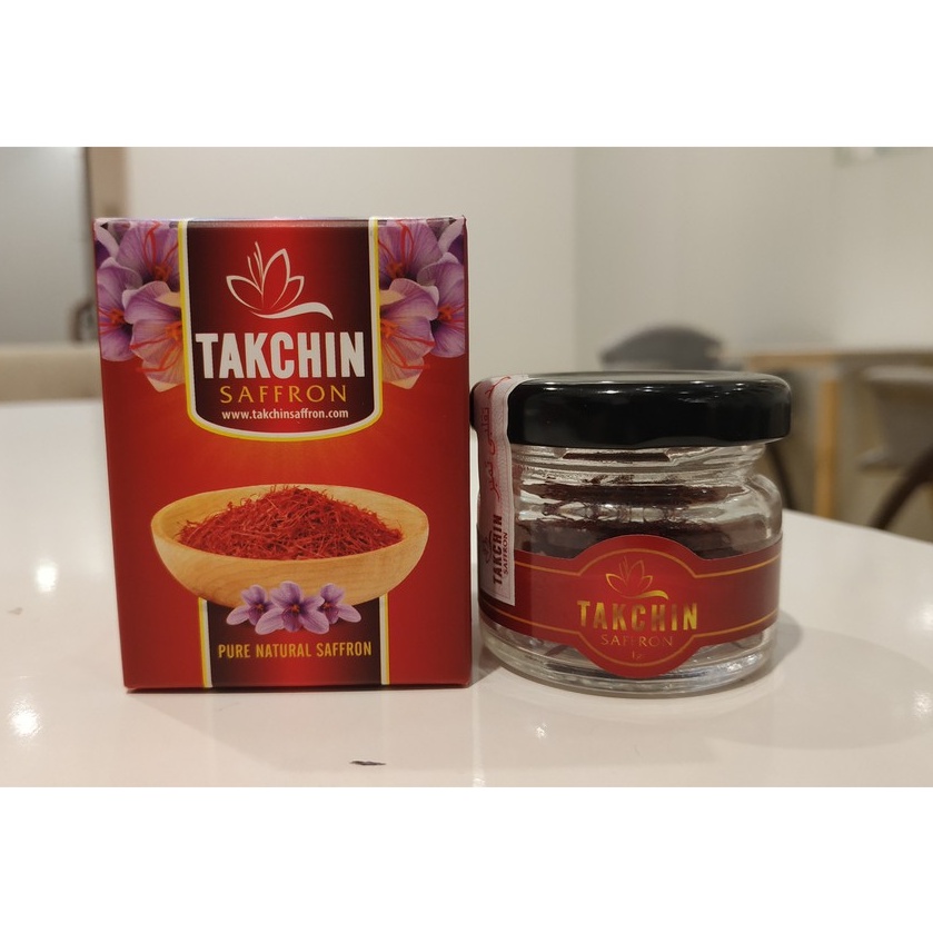 Nhụy hoa nghệ tây Takchin Saffron Iran chính hãng loại Super Negin lọ 1 g