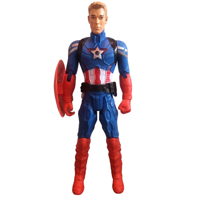 Đồ Chơi Mô Hình CAPTAIN AMERICA Cao 27cm Có Đèn Led Sáng Cử Động Khớp Nhựa Cao Cấp