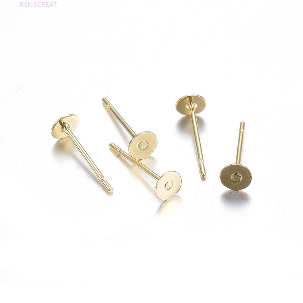 10 ~ 200 Phụ kiện khuyên tai BENECREAT bằng thép không gỉ 304 mạ màu