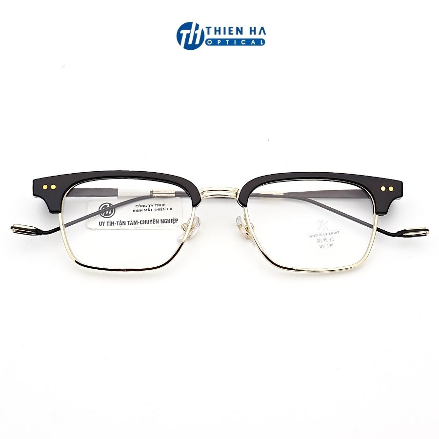 Gọng kính cận nam nữ THIÊN HÀ OPTICAL HAVANA  kiểu dáng unisex chất liệu nhựa ACETATE càng titan cao cấp ZS52010
