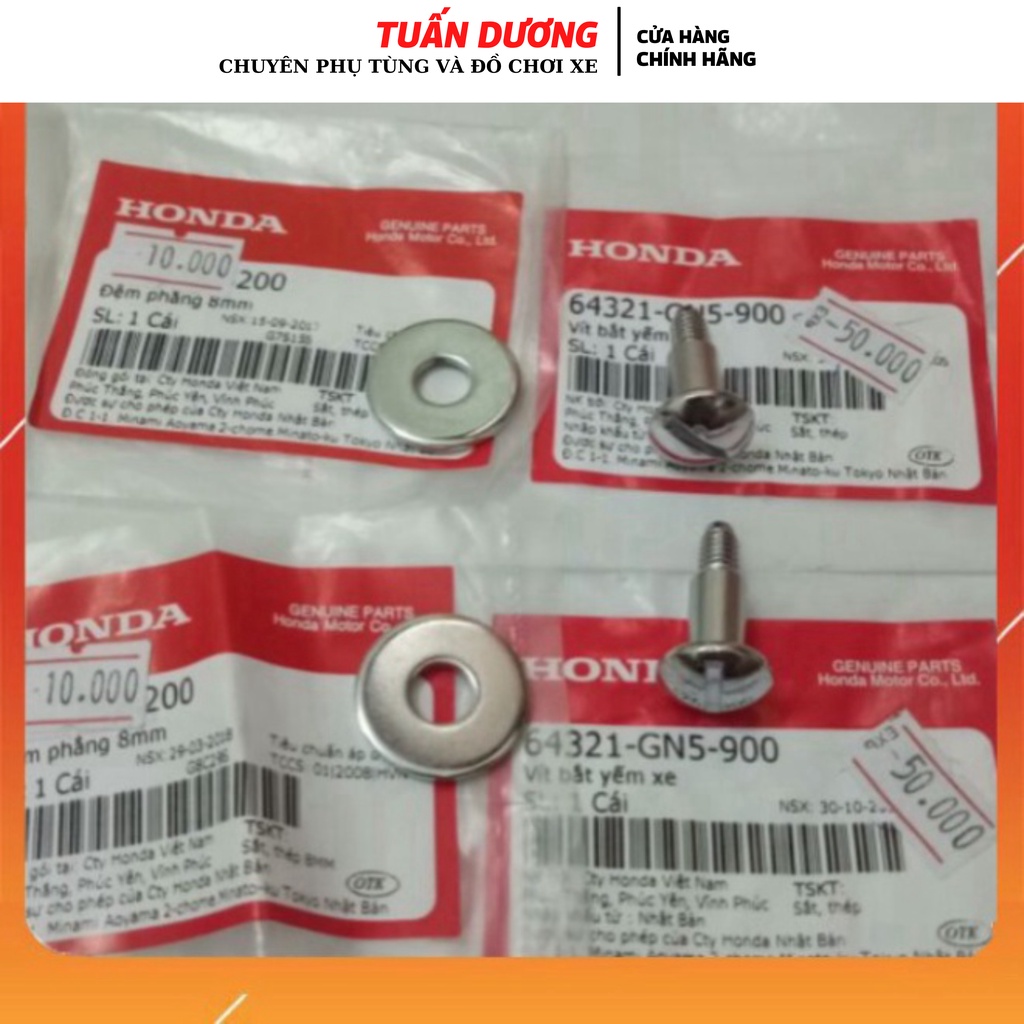 Bộ Ốc Vít Cốp Xe Dream Hàng Made In Japan [ CHÍNH HÃNG ] - Đầy Đủ 2 Vít và 2 Long Đen chuẩn zin cho Dream