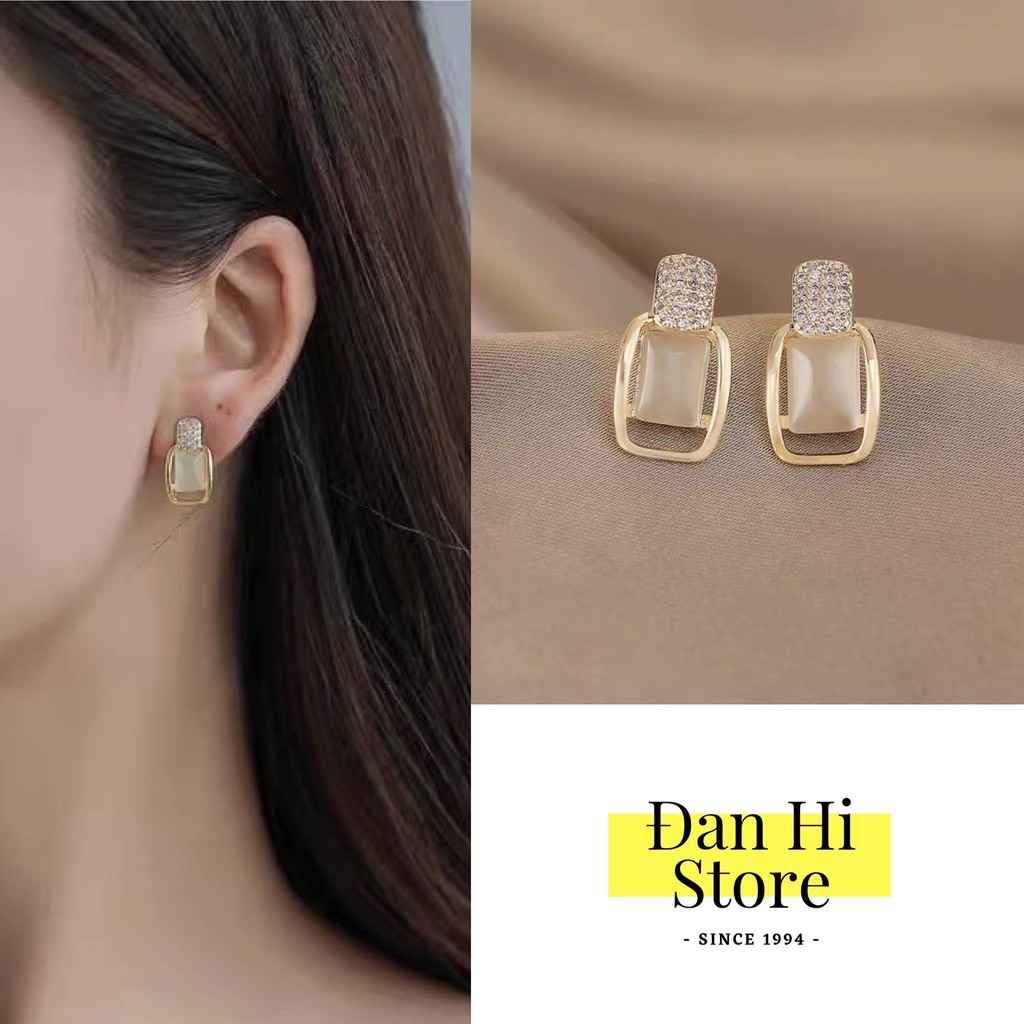 007 [mới 2021, ảnh thật, FREESHIP] khuyên tai, bông tai chốt bạc 925 cao cấp - Danhi.Store