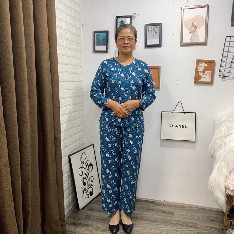 💥 Bộ Lanh Dài Tay Trung Niên Cài Khuy Nút Cho Bà Cho Mẹ💥 Lanh Việt Thắng💥Vải Tole tone mát lạnh💥Shop Honniehouse