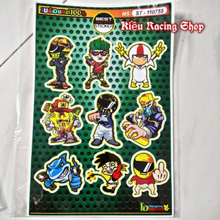 [Tem Xe] Tem Sticker Hoạt Hình Dán Xe