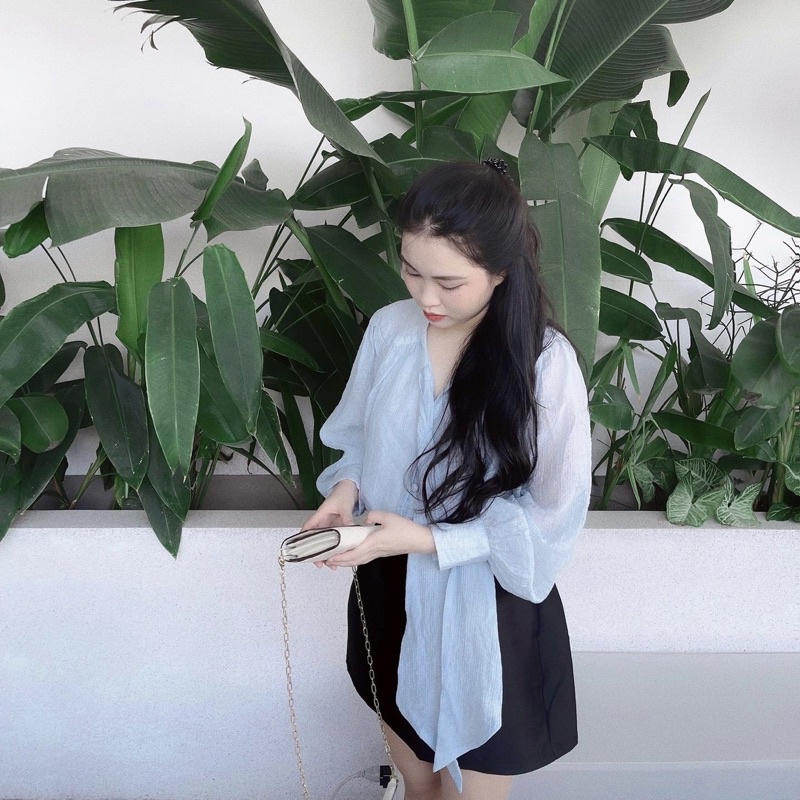 Áo sơ mi xanh pastel BLUE - Hàng thiết kế bởi Jang Closet