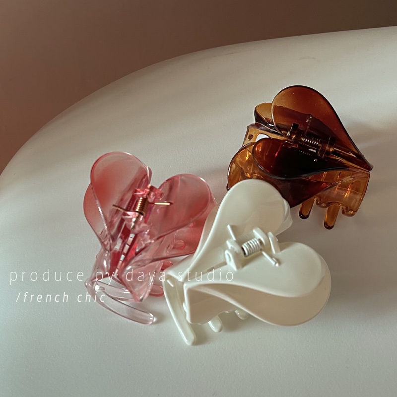 Bán Nóng✿Kẹp Hình Cá Mập Hai Lớp Acrylic Chất Lượng Cao Phong Cách Pháp Ngọt Ngào