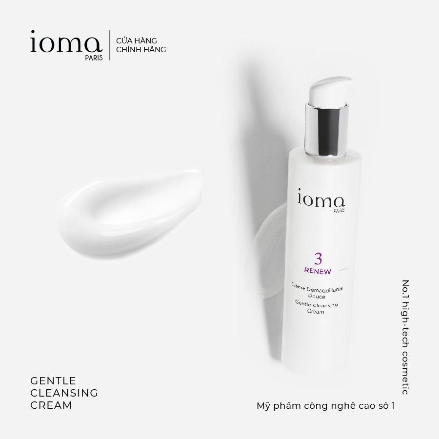 Kem tẩy trang làm sạch sâu, chống lão hoá IOMA PARIS Gentle Cleansing Cream 200ml