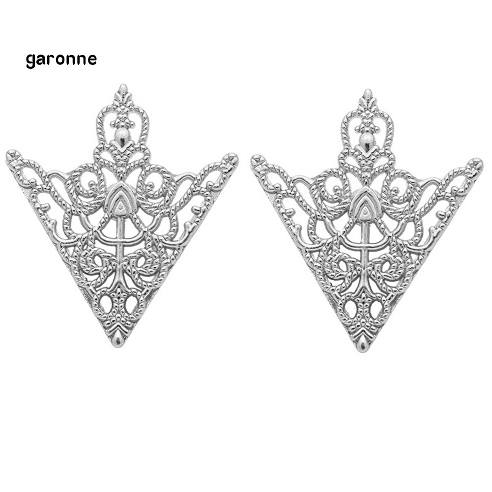 GA_1Pair Unisex Fashion Hollow Geometric Flower Brooch Pin Suit Tie Hat Scarf Badge