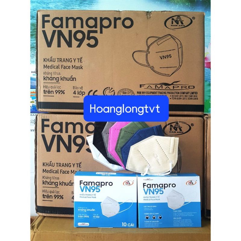 Khẩu trang y tế N95 Nam anh Farmapro 4 lớp (Set 50 chiếc)