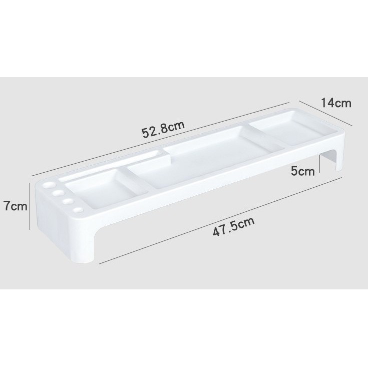 Kệ nhựa tiện ích để bàn đựng vật nhỏ giúp gọn gàng , có khe để iPad và điện thoại
