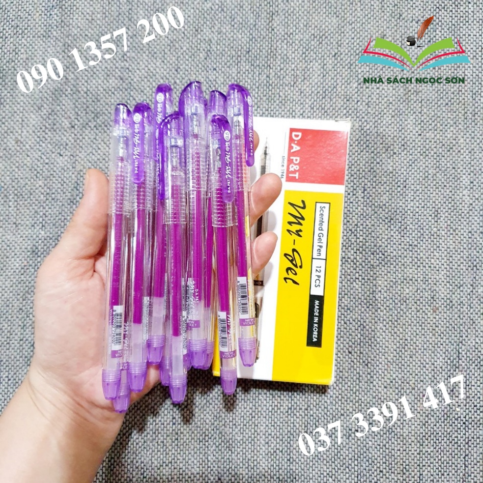 Hộp Bút Mực Nước Hàn Quốc My-Gel 0.5mm Tím DCHT