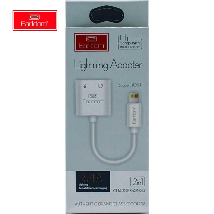 [ ĐA NĂNG ] Jack Chuyển Đổi Chân Lightning 2 in 1 OT-16 (Ra 1 Cổng LightninG và 1 Cổng 3.5)