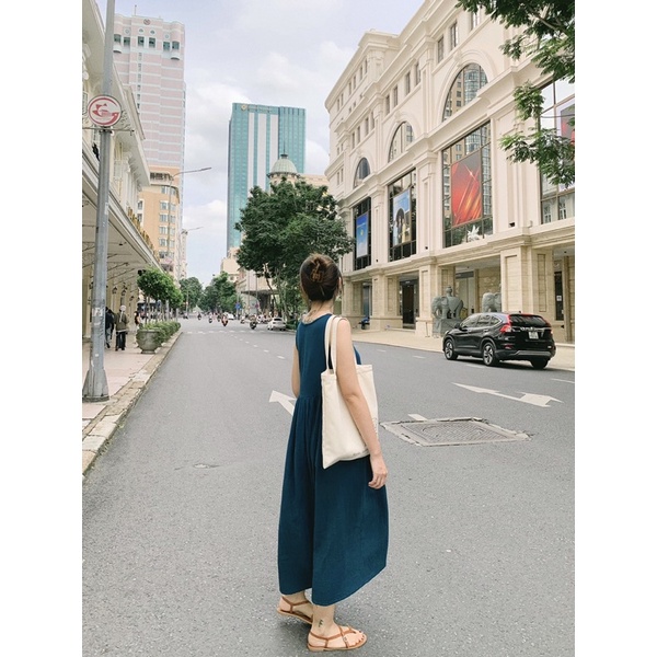 HERS - Đầm babydoll muslin phiên bản không tay