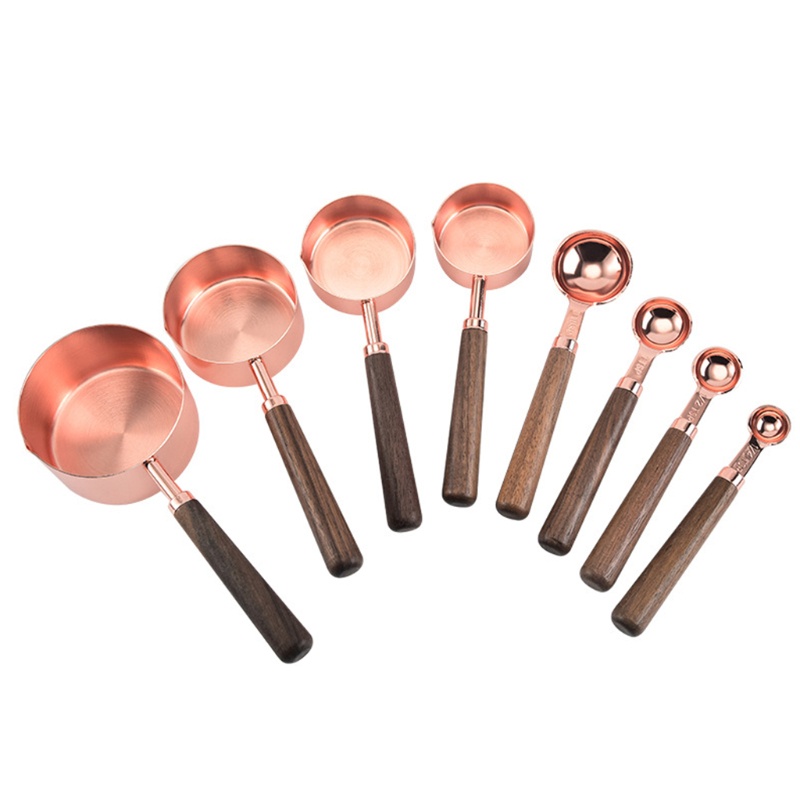 Set 4 Muỗng Đo Lường Bằng Thép Không Gỉ Với Tay Cầm Dài Tiện Dụng Cho Nhà Bếp