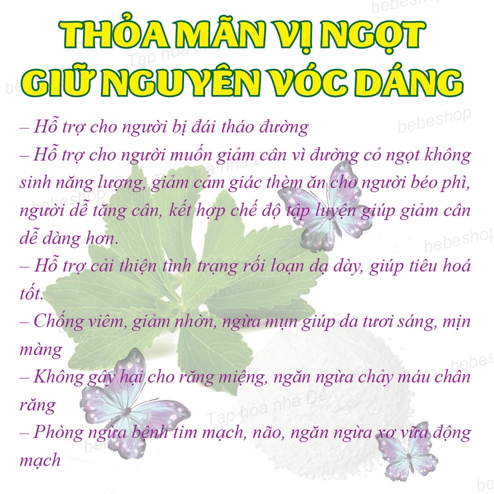 Đường ăn kiêng lá Cỏ Ngọt chiết xuất tự nhiên (50gói/hộp).Dành cho người tiểu đường,ăn kiêng,giảm béo,béo phì…