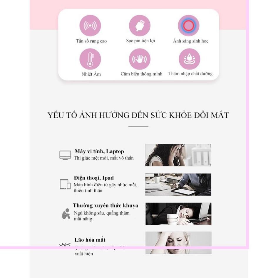 Máy Massage Mắt  Cao Cấp và Làm Đẹp Môi Ion RF Tần Số Vô Tuyến Thế Hệ Mới 2020 Giảm Mỏi Mắt - Loại Bỏ Quầng Thâm