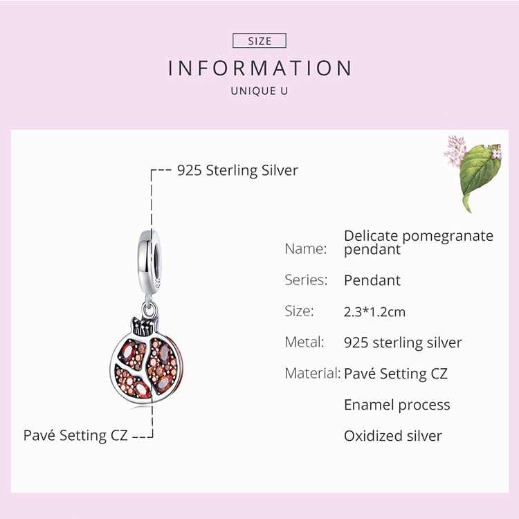 Mặt dây Bamoer bằng bạc 925 nhiều kiểu tùy chọn thời trang DIY